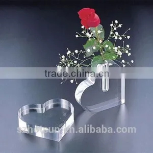 High Clear Heart Shape Crystal Vase thumbnail-1