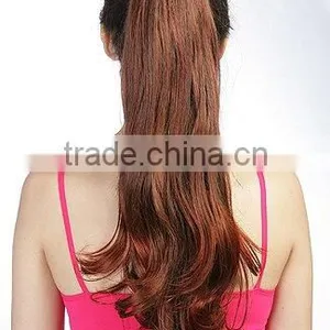 Synthetic Red Curly Clip-in Ponytail Hair Extension, Wigs Hair Accessories thumbnail-1