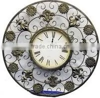 Wholesale Wrought Iron Home Decor Handicrafts Vintage 24" Digital Metal Wall Clock thumbnail-1