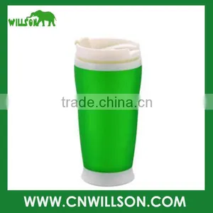 Cheap Double Wall Unbreakable Plastic Coffee Tumbler With Flip PP Lid thumbnail-1