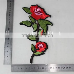 Good Looking 15*24cm Embroidery Rose Patches Leather Patch Snapback for Sale thumbnail-6