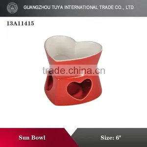 Wholesale Ceramic Colorful Heart Shaped Fondue Set thumbnail-2