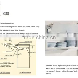 Automatic Upward Turning Folding Cabinet Door Support Folding Door Brackets thumbnail-2