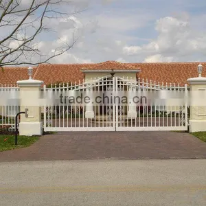 Aluminum/ Wrought Iron/galvanized Powder Coated Steel/Iron/ Useful Steel Outdoor Garden Gates thumbnail-4