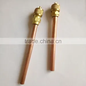 Red Brass Charging Valve for Air Conditioner & Refrigeration Parts thumbnail-2
