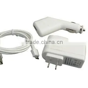 3 in 1 Micro Usb Cable +car Charger+wall Travel Adapter for Samsung HTC Balckberry Universal Samrt Phone thumbnail-1