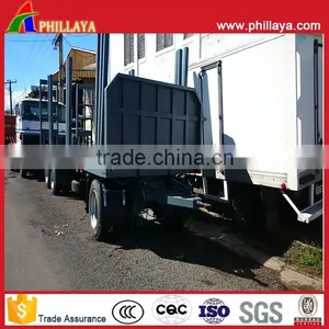 Side Post Removable 20FT Flatbed Drawbar Container Dolly Trailer With Twist Locks thumbnail-6