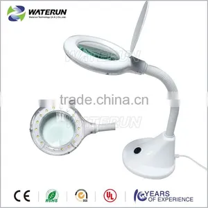8x Flexible Arm Desktop 4" Magnifying Moveable Glass Lamp With LED Skin Checking thumbnail-1