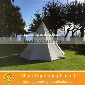 Diameter 5m Canvas Family Camping Tent Outdoor thumbnail-1