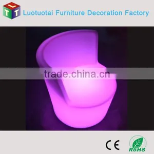 PE Waterprood Anti-UV Rechargable Customize Plastic LED Rotomoulding Sofa for Living Room /wedding/bar/night Club thumbnail-1