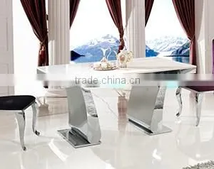 TH362 Marble Top Modern Design Dining Table thumbnail-2