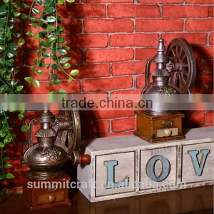 Coffee Shop Decoration Resin Vintage Artificial Coffee Machine Figurine thumbnail-1