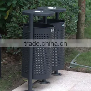 Arlau Outdoor Galvanized Steel Garden Dustbin thumbnail-2