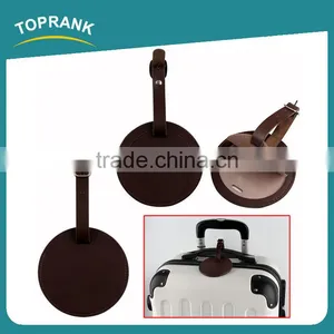 Toprank Customized New Design Personalized Double Sided Embossed Leather Luggage Tag For Travel thumbnail-1