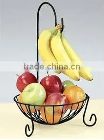 Metal Fruit Basket With Banana Holder thumbnail-1