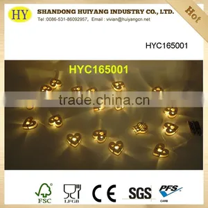 2016 Christmas Decorative Wood Crafts Heart Shape Led Light thumbnail-1