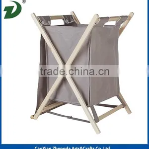 2017 New Design High Quality Wholesale Walnut Wood Laundry Basket thumbnail-6