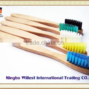 Natural Bamboo Toothbrush With Customise Color Bristle thumbnail-2