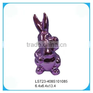 Easter Decoration 2013 Ceramic Rabbit Electroplated thumbnail-1