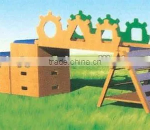 EXCELLENT QULAITY !!!! OUTDOOR KIDS WOOD CLIMBING FRAME (A-05803) thumbnail-1
