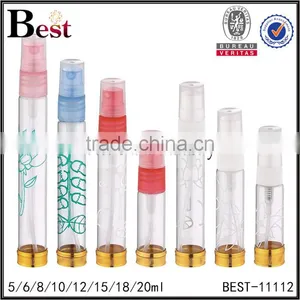 Cosmetic 5ml 10ml 20ml Screen Printing Golden Bottom Perfume Bottle Empty Clear Glass Bottle of Fragrance Perfume thumbnail-6