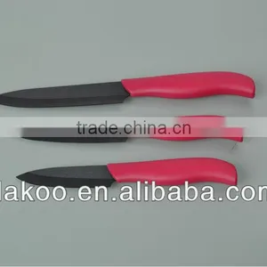 3 Pieces Red Color PP+TPR Handle Zirconia Chef/Paring Knife thumbnail-1
