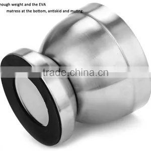 2 in 1 Manual Garlic Press Kitchen Tool Stainless Steel Spice Grinder / Mortar and Pestle Set thumbnail-4