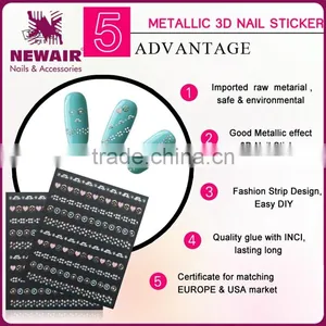 New Air Fashion Customized Body Metal StyleNail Art Stickers thumbnail-5