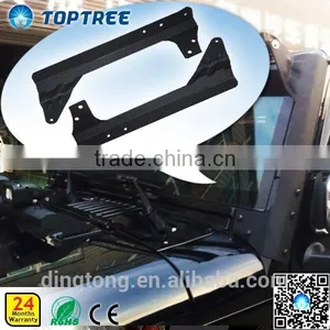 50" LED Work Light Bar Steel Metal Upper Windshield Mounting Brackets thumbnail-1