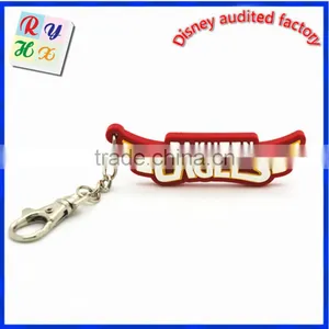 2017 Hot New Products Promotional Cheap Silicone Cartoon Keyrings Wholesale thumbnail-3