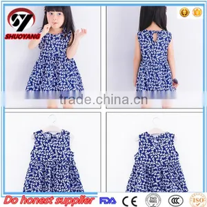 Fashion Girls Linen Kids Sleeveless Lace Boutique Dress thumbnail-4