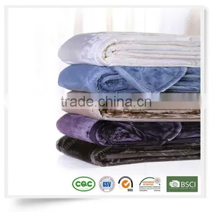 New Style Polar Plain Super Soft Glossy Flannel Blanket Factory Price High Quality Wholesale thumbnail-3