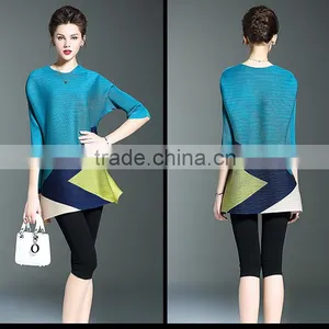 Latest New Womens Big Yards Loose Contrast Color Fold Dress thumbnail-2