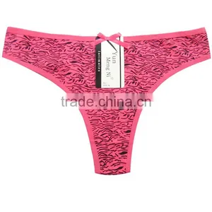 Yun Meng Ni Sexy Underwear Zebra Printed Women's T-back Soft Cotton Thong thumbnail-2
