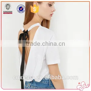 Best Sell Latest Fashion Long Top Design New Model Sexy Women t Shirt thumbnail-2