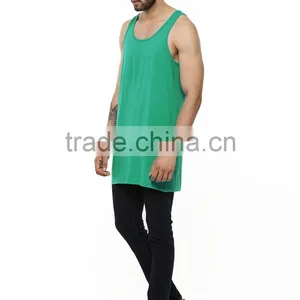 Longline Stringer Gym Vests Plain Cheap Bulk thumbnail-2