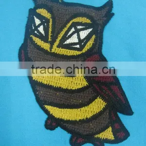 Cotton Crochet Owl Applique thumbnail-1