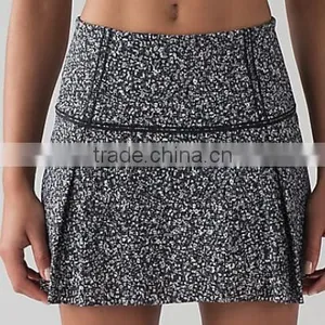 2017 OEM Logo Seam Women Yoga Shorts With Outside Skirt thumbnail-1