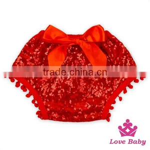 Adorable Baby Bloomers Plain Turquoise Girls Cotton & Sequins Bloomers Stylish Baby Bloomers Wholesale thumbnail-6