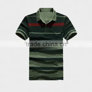 Army Green Short Sleeve Plain Polo Shirt for Men thumbnail-1
