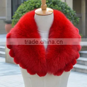 Myfur Chinese Supplier Top Quality Natural Fox Fur Hood Collar thumbnail-2