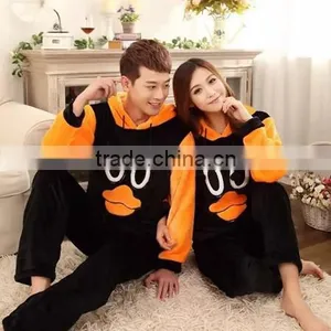 2015 Wholesale Flannel Couple Winter Pajamas thumbnail-2