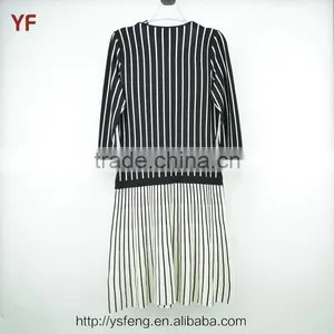 Latest Fashion Stripe Sweater Dress Designs For Women thumbnail-2