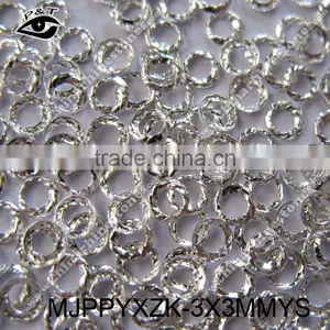 3x3mm Round Hole Studs Silver Nail Studs for Decorations thumbnail-2
