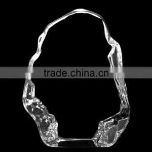 Optic Crystal Glass Blank Iceberg For Souvenirs Office Decoration JKC-0064 thumbnail-3