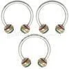 316L Surgical Stainless Steel Non - Allergic Horseshoes Triple Barbell Body Jewelry For Wedding thumbnail-1