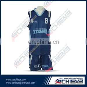 2017 Latest Best Basketball Jersey Design ,black /blue /yellow Color Basketball Uniform Design thumbnail-5