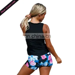 New Design 2 Pcs Floral Print Lady Mature Swimsuit thumbnail-3