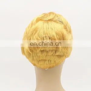 Synthetic Material Golden Colour Full Lace Wig,USA President Donald Trump Wig thumbnail-3