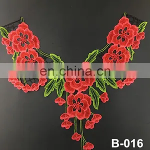 B-019 Polyester Collars Simple Lace Neck Designs Embroidery Embroidery Applique thumbnail-5